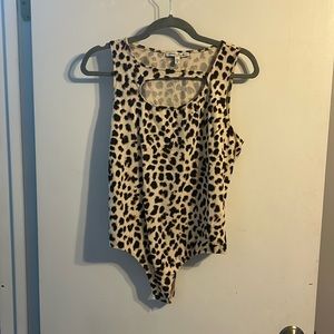 Express leopard print bodysuit
